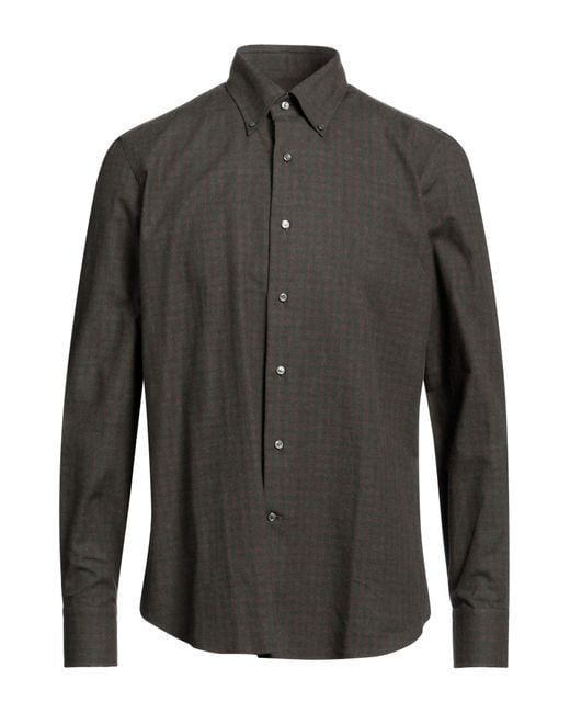 Alessandro Gherardi Gray Shirt Cotton for men