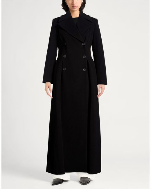 La Petite Robe Di Chiara Boni Black Coat Virgin Wool, Polyamide, Cashmere