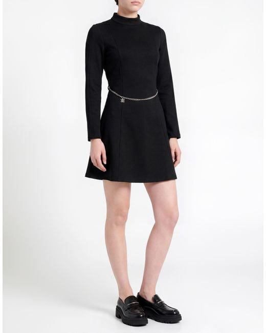 HUGO Black Mini Dress Viscose, Polyamide, Elastane