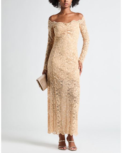 Rabanne Natural Sand Maxi Dress Polyamide, Elastane