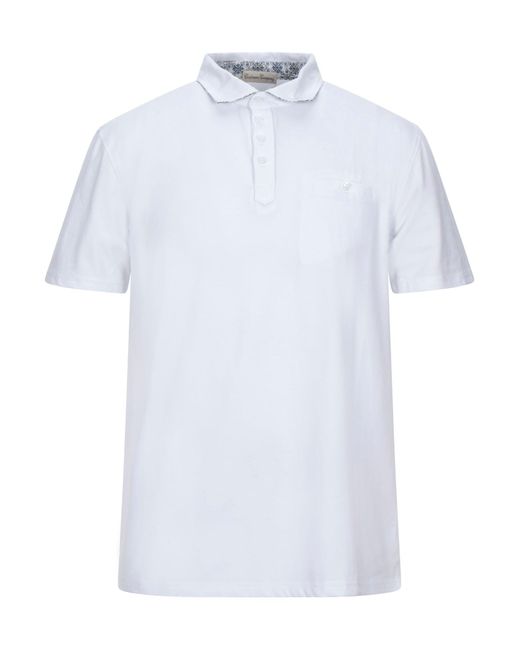 Cashmere Company White Polo Shirt Cotton for men