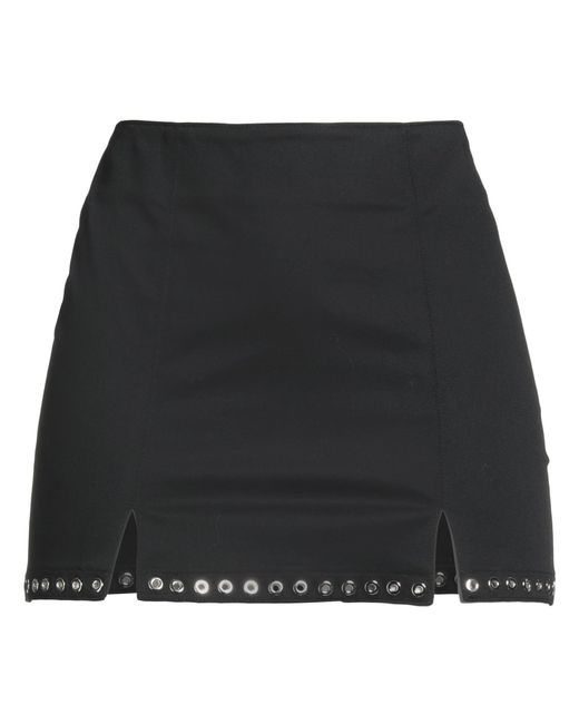 Ludovic de Saint Sernin Black Mini Skirt Cotton, Elastane