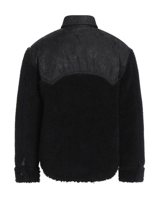 Borreguito y pelo ecológico Versace de hombre de color Black