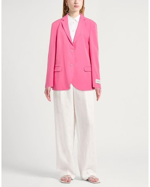 hinnominate Pink Blazer Polyester, Elastane