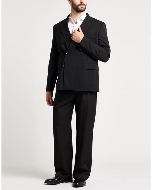 Tonello Black Blazer Virgin Wool, Elastane for men