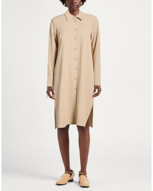 Kaos Natural Midi Dress Polyester, Elastane