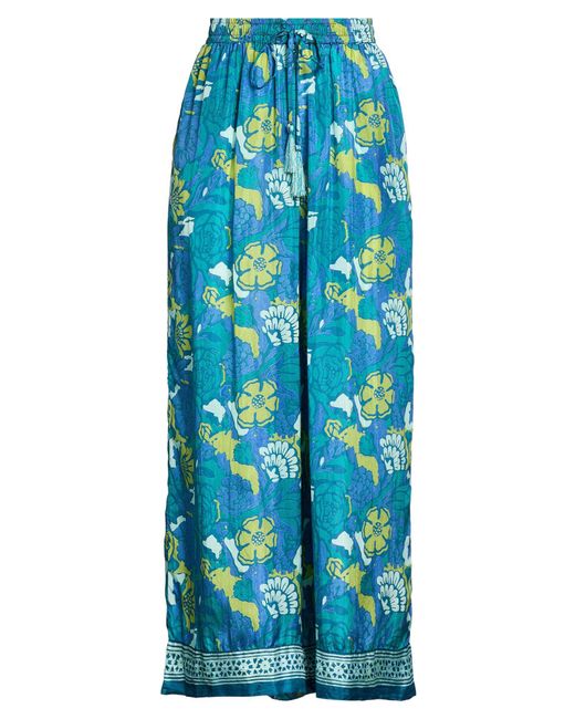 HANNAH Blue Pants Silk
