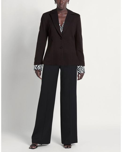 Exte Black Blazer Viscose, Nylon, Elastic Fibres