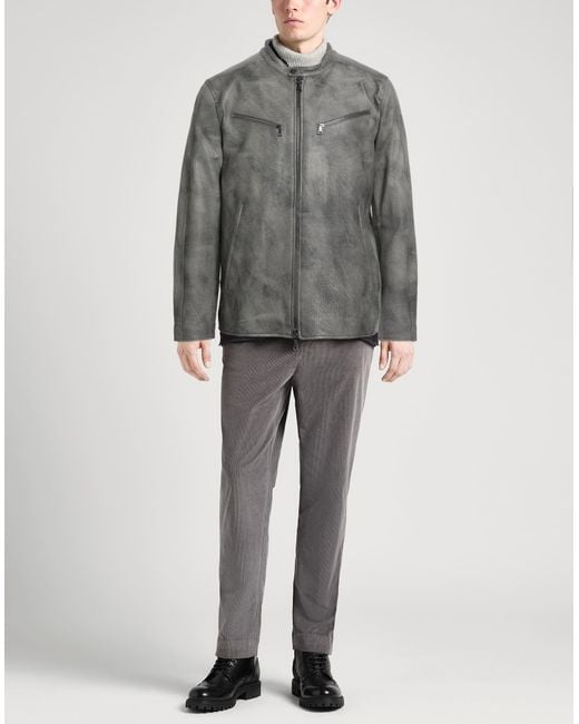 John Varvatos Gray Jacket Sheepskin for men
