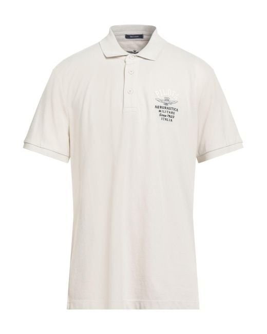 Aeronautica Militare White Polo Shirt for men