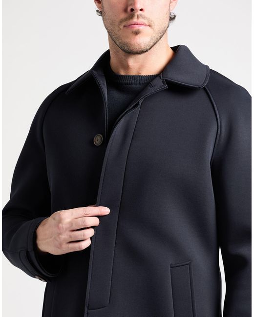 Bob Blue Overcoat & Trench Coat Polyester, Elastane for men