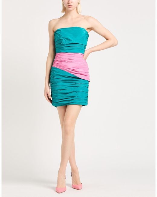 Pinko Green Mini Dress Polyester