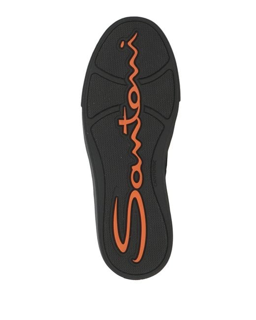Santoni Black Trainers for men