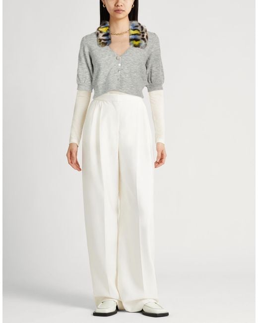 Liu Jo Gray Light Cardigan Acrylic, Polyamide, Wool, Elastane, Polyester