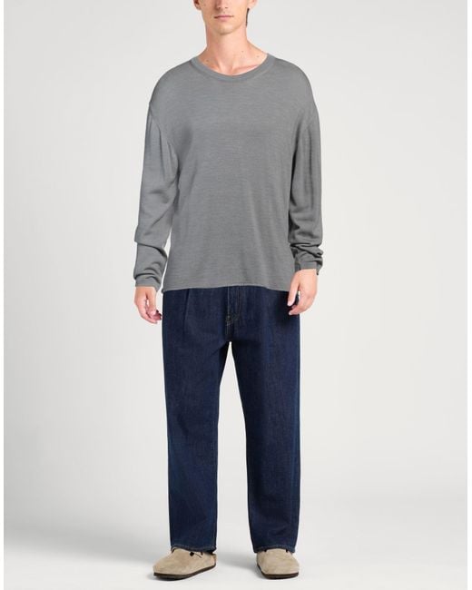 Officine Generale Gray Sweater Merino Wool, Cupro for men
