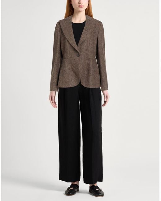 Ballantyne Brown Khaki Blazer Virgin Wool, Elastane