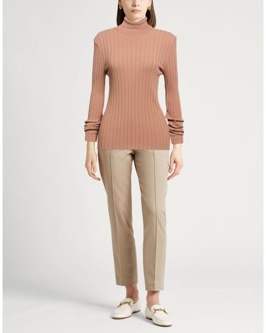 Erika Cavallini Semi Couture Pink Turtleneck Viscose, Polyester