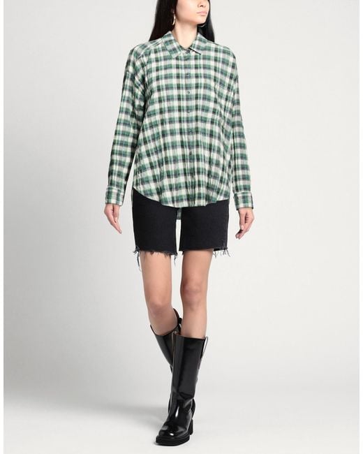 Xirena Green Shirt Cotton, Polyester, Elastane