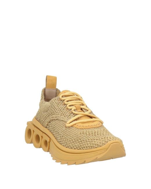 Ferragamo Natural Sneakers Leather, Textile Fibers
