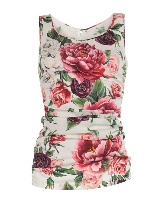 Dolce & Gabbana Red Top Silk, Elastane