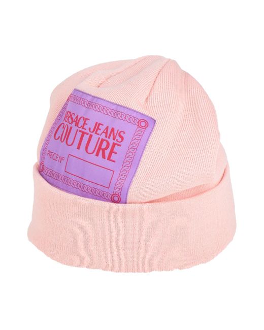 Versace Pink Hat Acrylic, Wool
