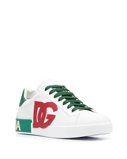 Sneakers Portofino di Dolce & Gabbana in White da Uomo