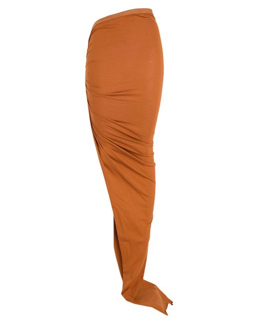 Jupe longue Rick Owens en coloris Brown