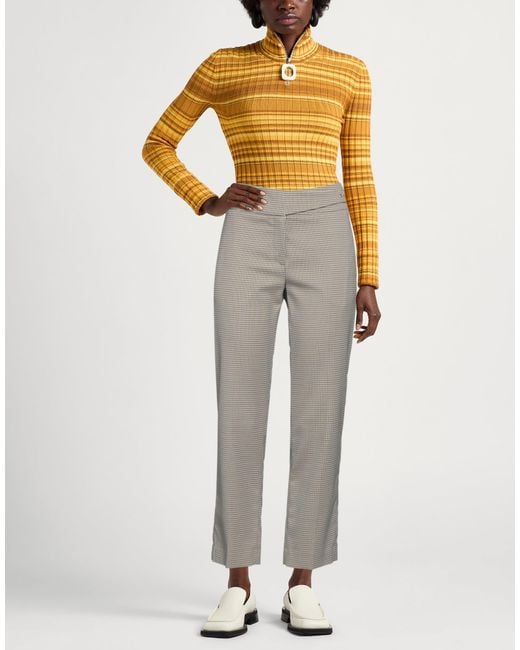 L'Autre Chose Gray Pants Polyester, Wool, Elastane