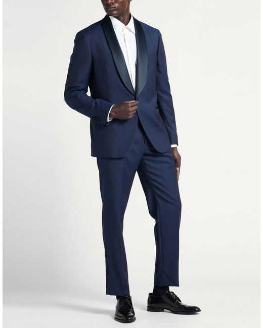 Lardini Blue Suit Wool for men