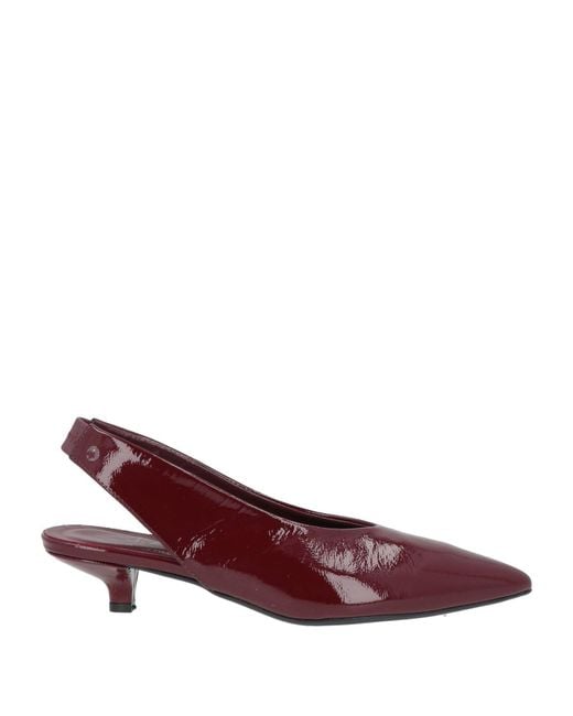 J.A.P. JOSE ANTONIO PEREIRA Purple Burgundy Pumps Leather