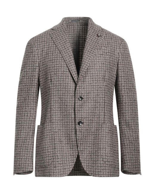 Lardini Gray Blazer Wool, Silk, Polyamide, Cashmere for men