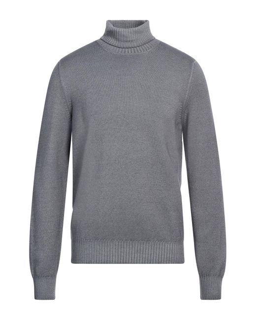 Barba Napoli Gray Lead Turtleneck Virgin Wool for men