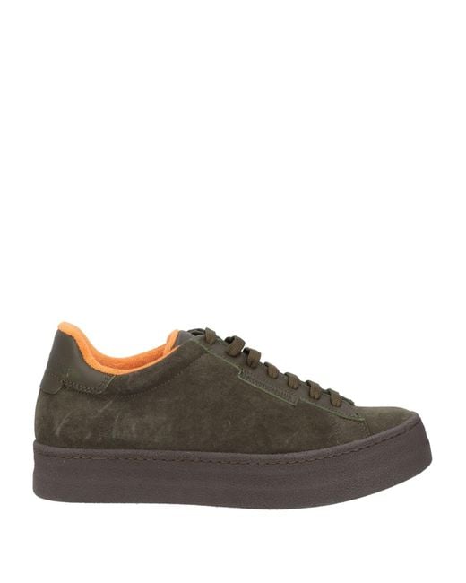 Emporio Armani Brown Sneakers Leather for men