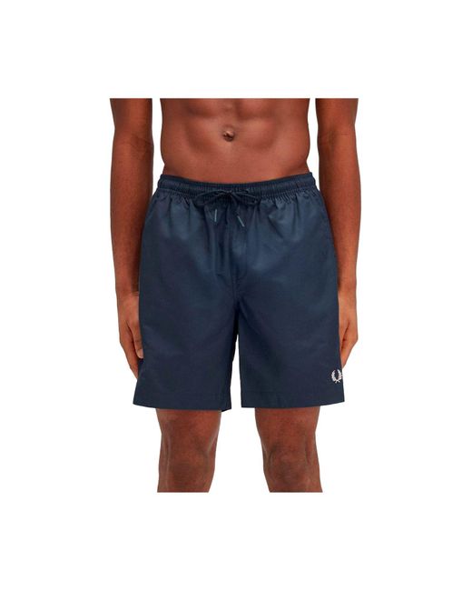 Pantalones de playa Fred Perry de hombre de color Blue