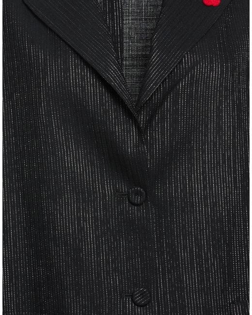 Lardini Black Suit Wool, Polyester
