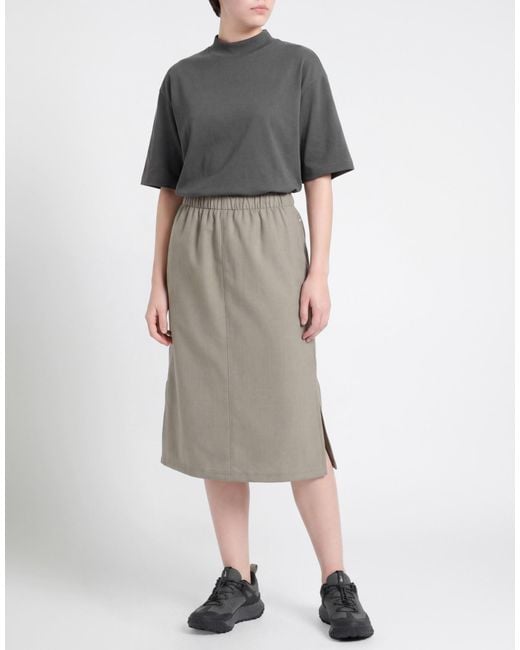 Nike Gray Midi Skirt Wool, Polyester