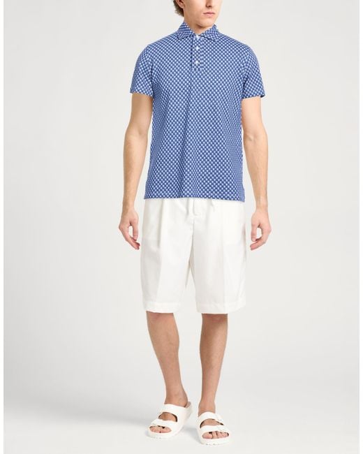 Isaia Blue Polo Shirts for men