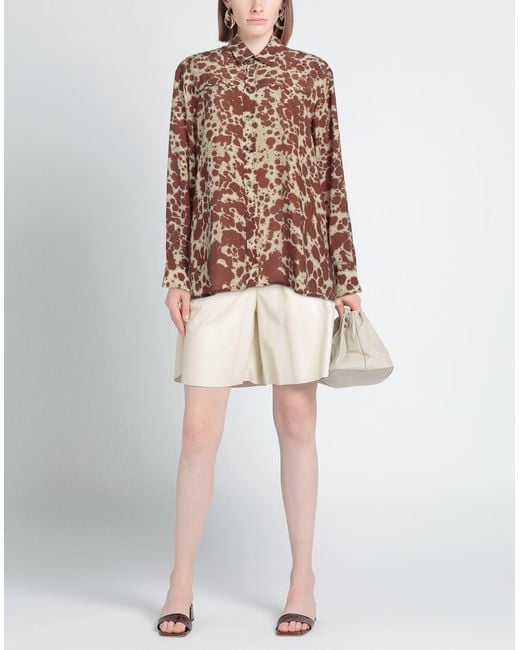 Nanushka Brown Shirt Cupro