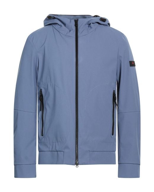 Peuterey Blue Slate Jacket Polyester, Elastane for men