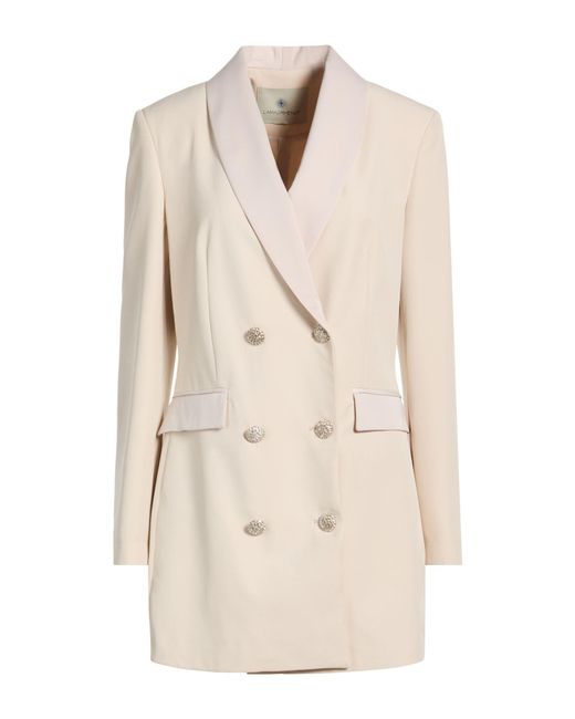 LAMADAMENUIT Natural Blazer Polyester