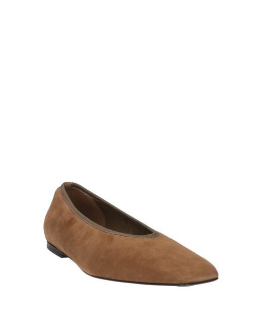 Totême  Brown Ballet Flats Leather