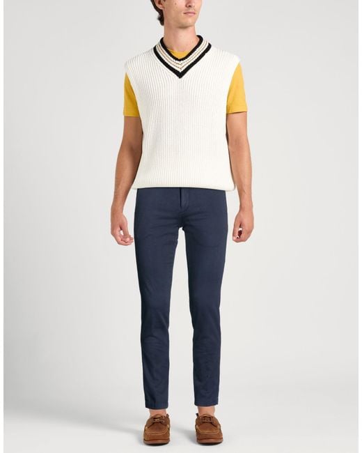 Michael Coal Blue Pants Cotton, Polyester, Elastane for men