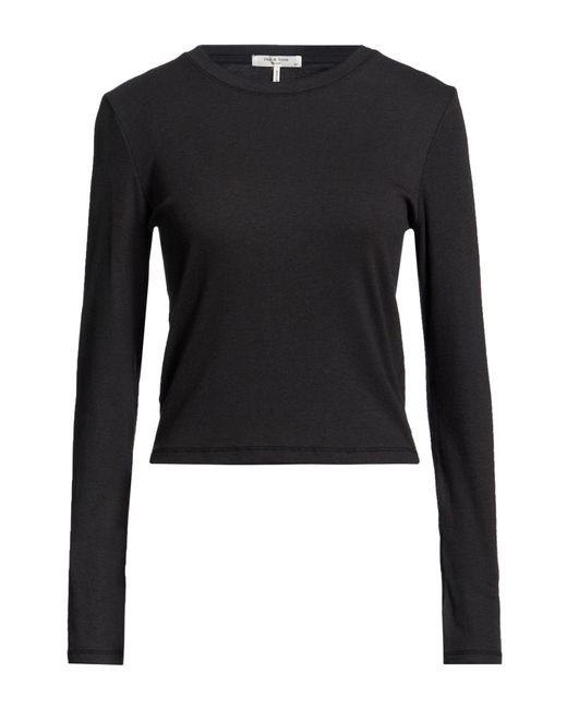 Rag & Bone Black T-Shirt Cotton, Modal, Elastane