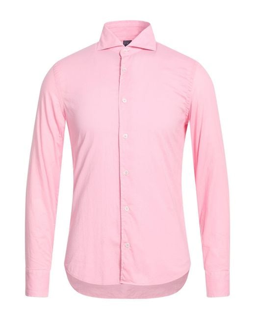 Fedeli Pink Shirt Cotton, Elastane for men
