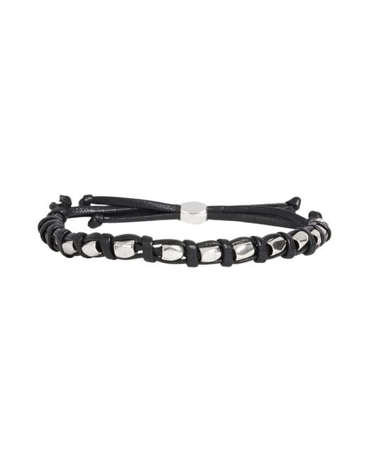 Isabel Marant Black Bracelet Leather, Brass for men