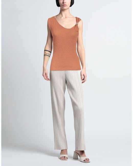 Salsa Jeans Brown Camel Top Polyester, Elastane