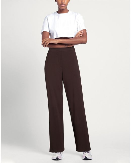 RUE DU BAC Brown Pants Polyester, Elastane