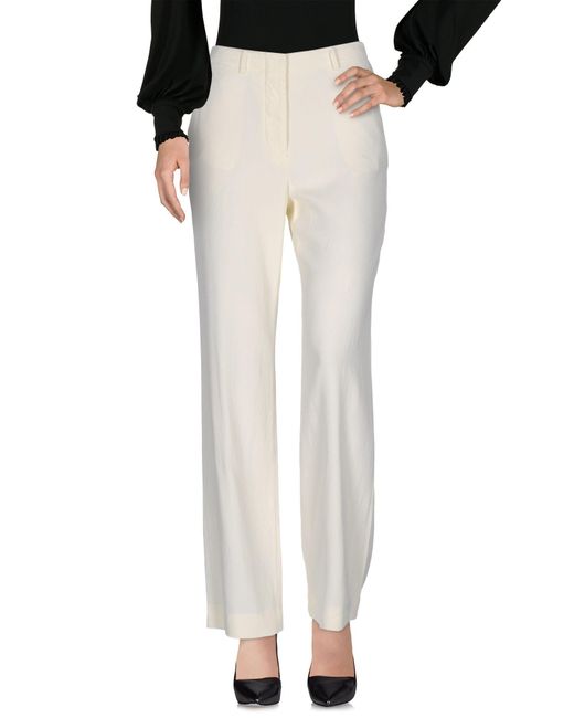 Grifoni White Pants Viscose, Cotton