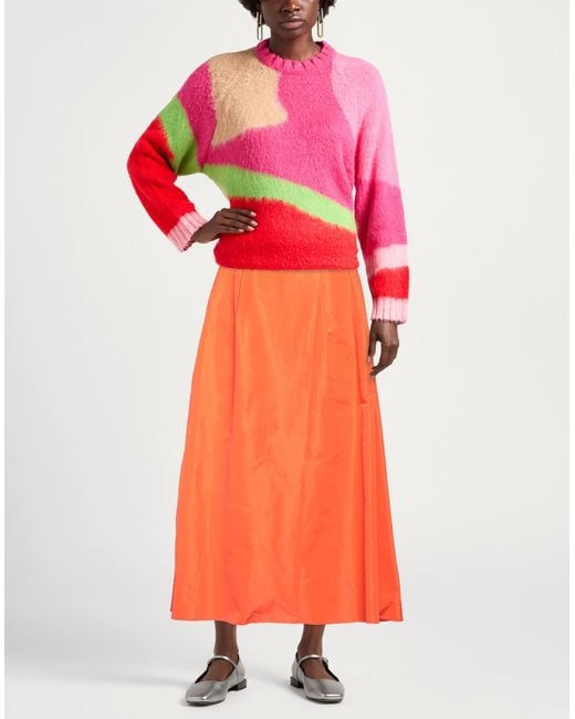Pinko Orange Maxi Skirt
