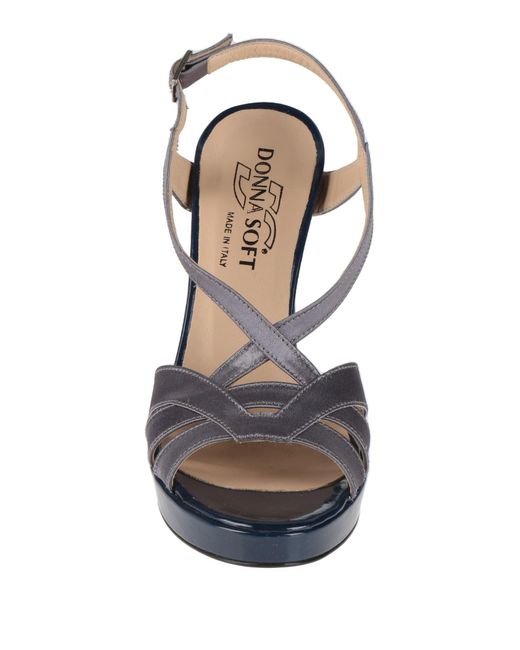 Donna Soft Blue Sandals Textile Fibers